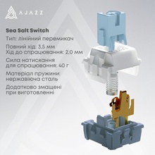 Клавиатура AJAZZ AK650 Sea Salt Switch White/Blue (AK650-SS-BWB)
