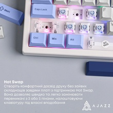 Клавиатура AJAZZ AK650 Sea Salt Switch White/Blue (AK650-SS-BWB)