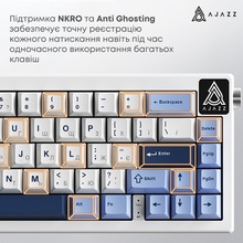 Клавиатура AJAZZ AK650 Sea Salt Switch White/Blue (AK650-SS-BWB)