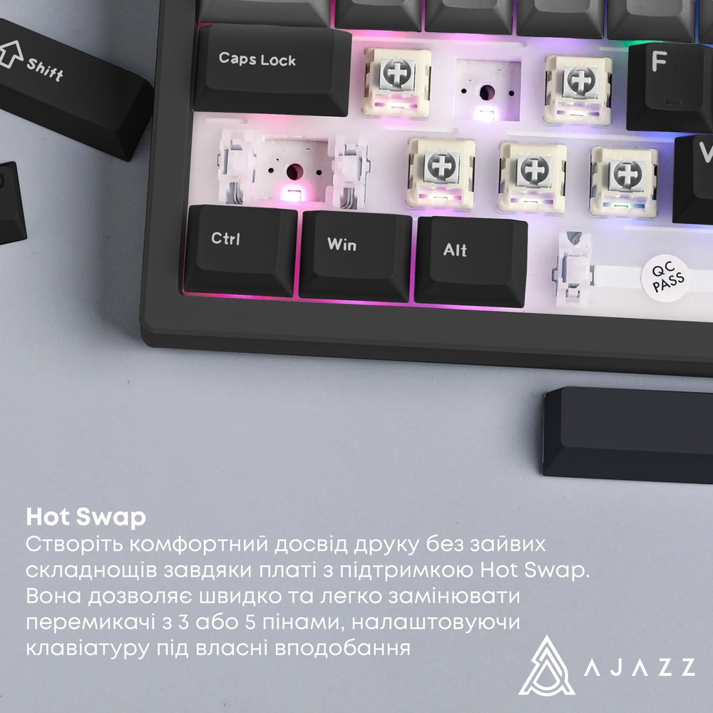 В Україні Клавіатура AJAZZ AK650 Day Dream Switch Gradient Black (AK650-DD-BG)