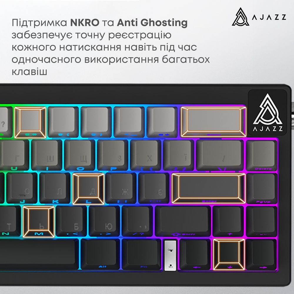 Зображення Клавіатура AJAZZ AK650 Day Dream Switch Gradient Black (AK650-DD-BG)