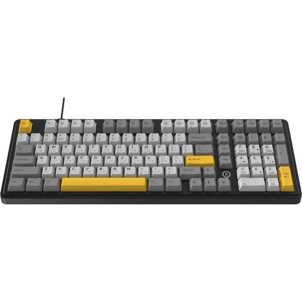Клавіатура AJAZZ AK980 Magnetic Switch Black/Grey/Yellow (AK980-MAX-M-BGY) Додатково RGB підсвічування; Gasket Mount (система звукоізоляції); Hot Swap; змащені стабілізатори; NKRO