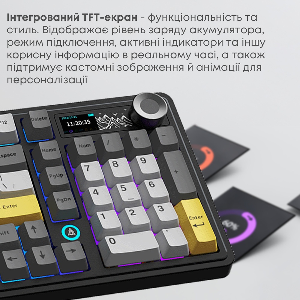 Обзор Клавиатура AJAZZ AK980 V2 Gift Switch V2 Black/Grey/Yellow (AK980-V2-G-BGY)