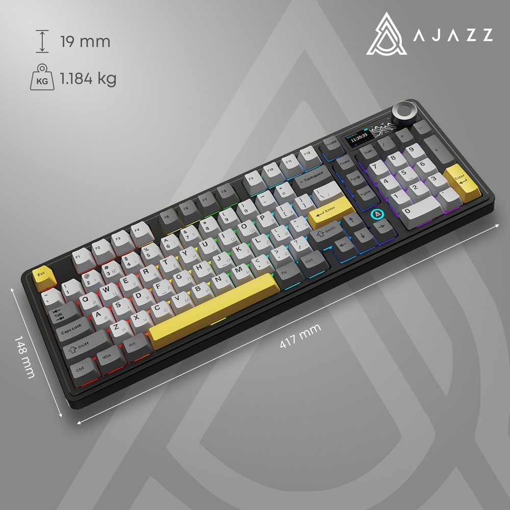Покупка Клавиатура AJAZZ AK980 V2 Gift Switch V2 Black/Grey/Yellow (AK980-V2-G-BGY)