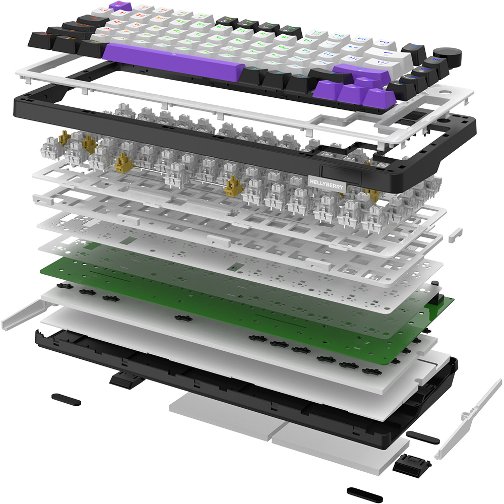 Фото Клавіатура HATOR Hellyberry HK75 White-Violet