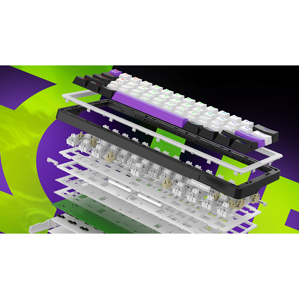 Покупка Клавіатура HATOR Hellyberry HK60 Wireless White-Violet