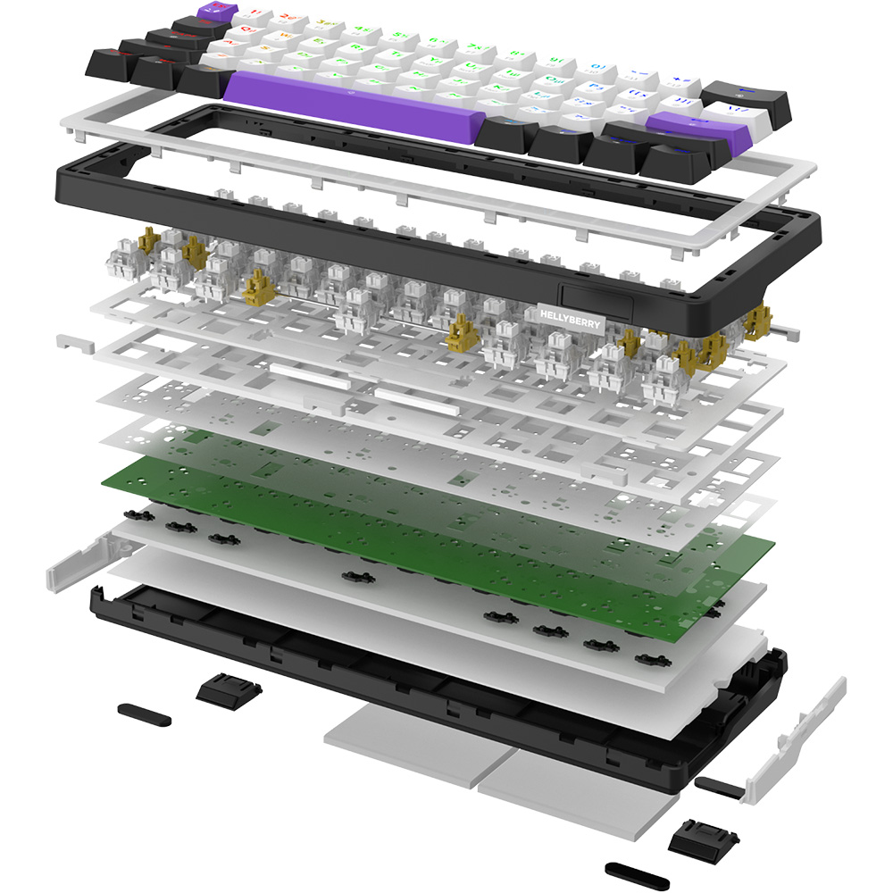 Клавіатура HATOR Hellyberry HK60 White-Violet Клас ігрова