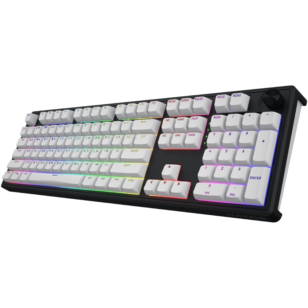 Клавиатура HATOR Skyfall 100 wireless Black-White (HTK3100UA) Дополнительно Емкость батареи: 4000 мАч; Ресурс переключателей: 70 млн. нажатий; Поддержка горячей замены переключателей и их комбинирование между собой; Многослойная система шумоподавления Gasket Mount