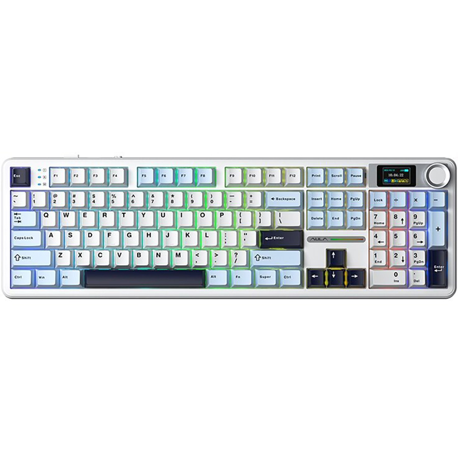 Клавиатура AULA F108 Pro EN/UA White (6978080501318)