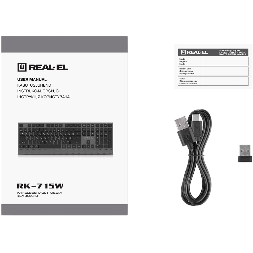 Зображення Клавіатура REAL EL RK-715W