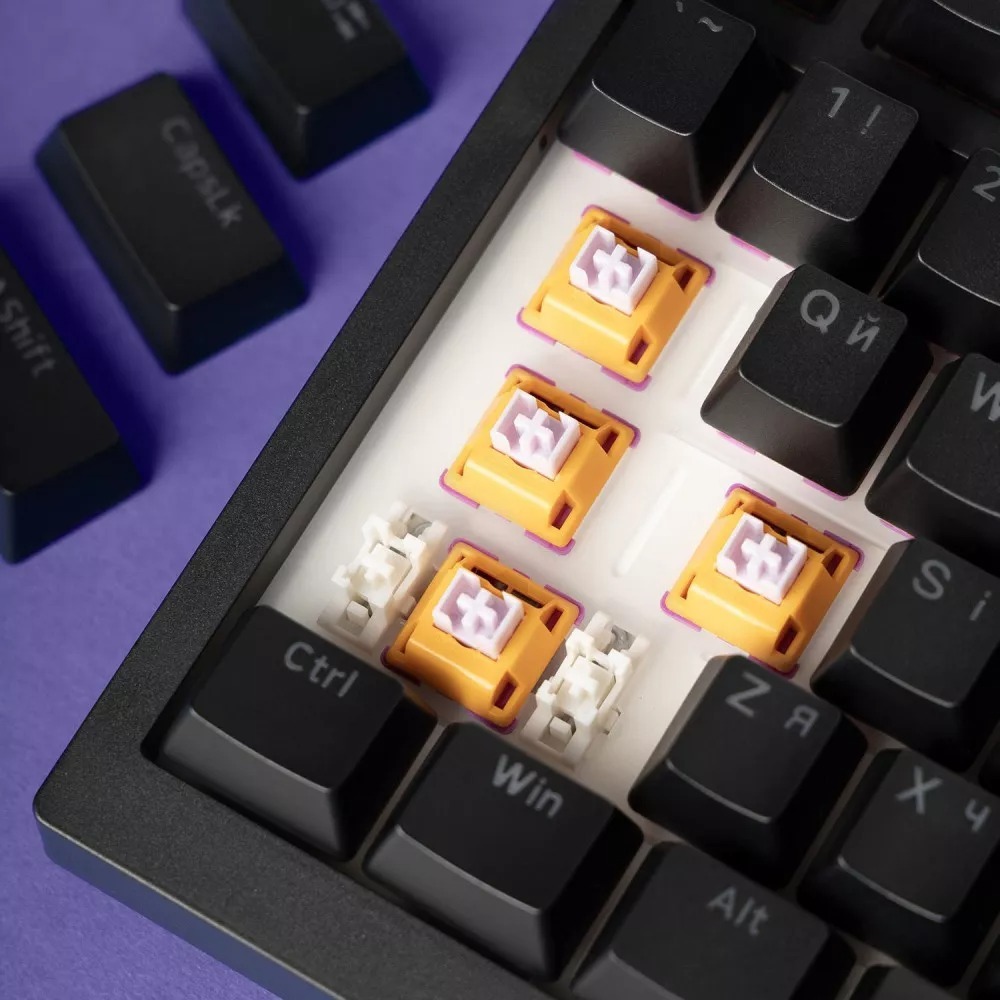 Клавіатура PROOVE GAMING Coupe Ukraine Layout black/purple (WKCP00022416) Підключення комбіноване