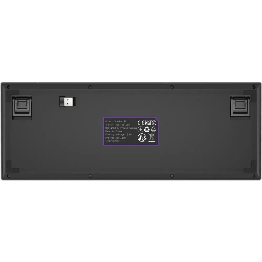 Зовнішній вигляд Клавіатура PROOVE GAMING Slicker Pro Ukraine Layout black/purple (WKSLP0022416)