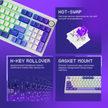 Клавіатура PROOVE GAMING Slicker Special Edition Ukraine Layout black/purple (WKSLSE022401)