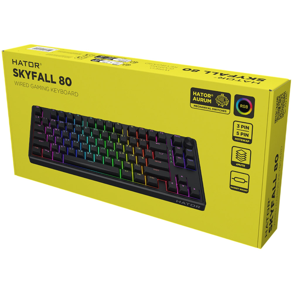 Внешний вид Клавиатура HATOR Skyfall 80 HTK1180UA black-black (HTK1180UA)