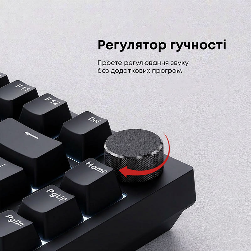 Клавиатура AJAZZ AK820 Red Switch USB-C Black (AK820-R-B) ᐉ