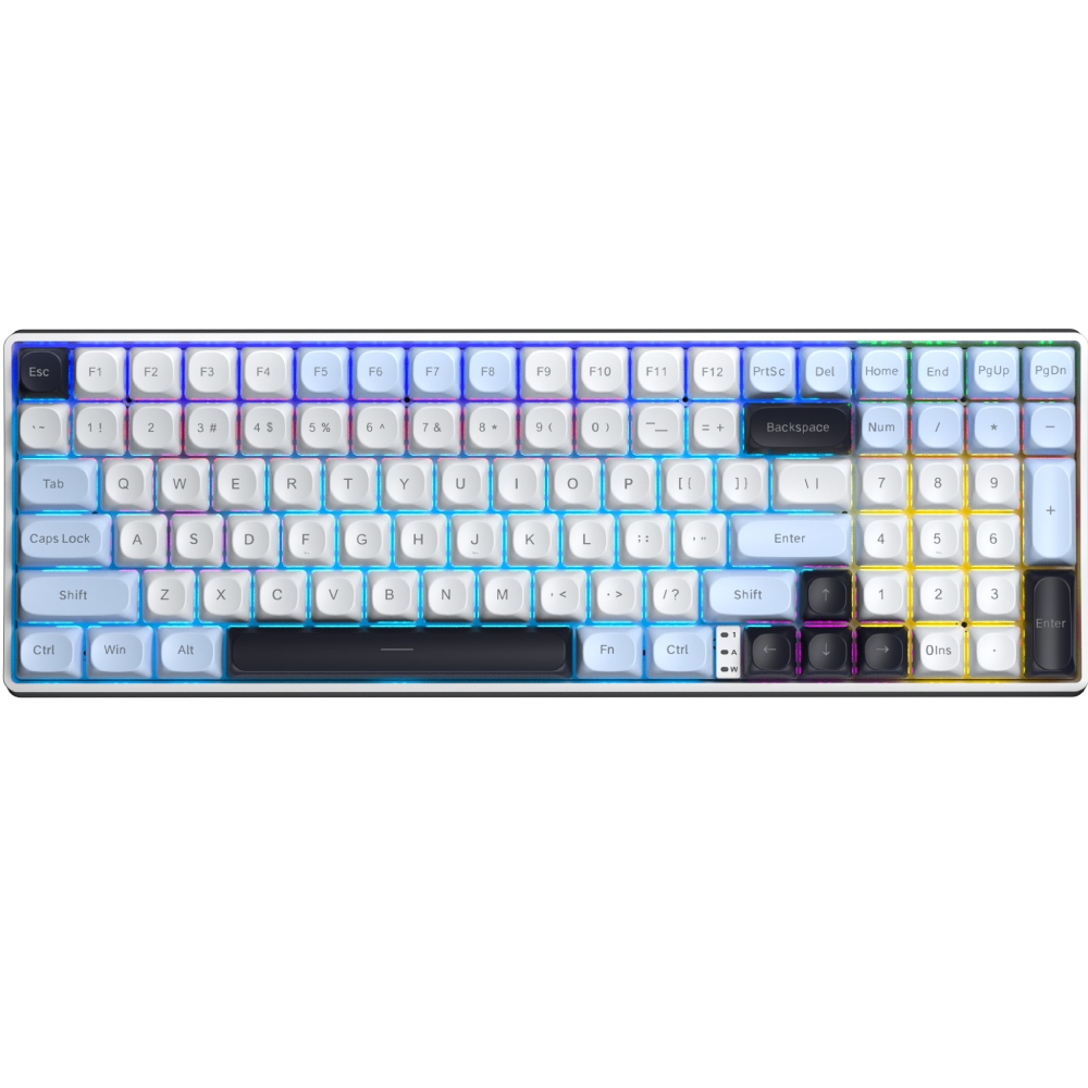 Клавиатура AULA S100pro Brown switch 2.4G BT White/Black EN/UA (6948391205755)