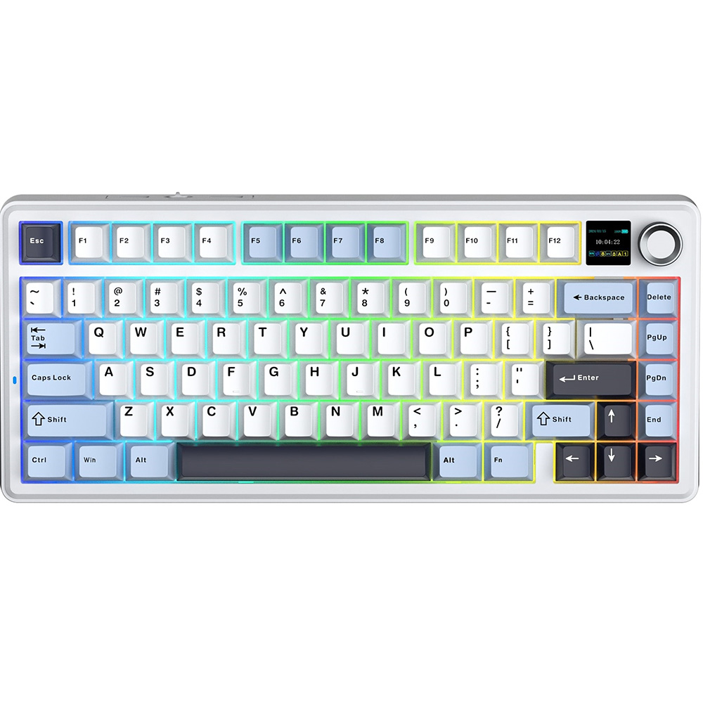 Клавіатура AULA F75 MAX Wireless Gasket Keyboard Reaper switch white (6978080501158)