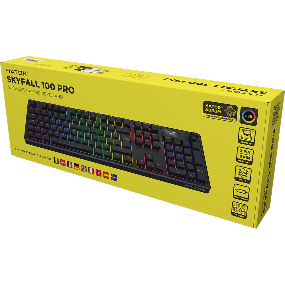 Фото Клавіатура HATOR Skyfall 100 PRO Wireless Black (HTK4101EU)