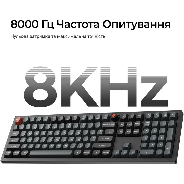 Клавиатура KEYCHRON V6 8K Super Red Switch Black RGB (V6W-D1-UA