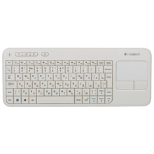 Клавіатура LOGITECH Wireless Touch K400 Russian layout White