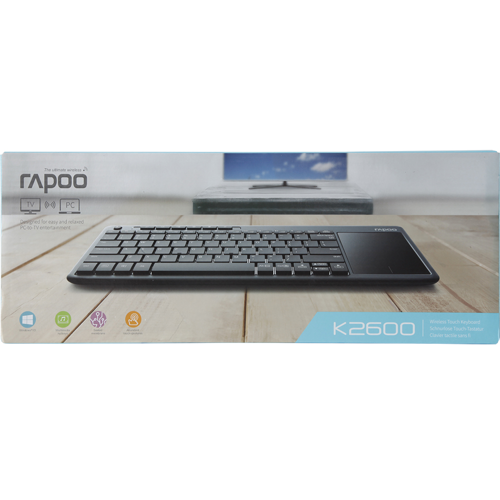 Клавиатура RAPOO K2600 Grey Конструкция мембранная