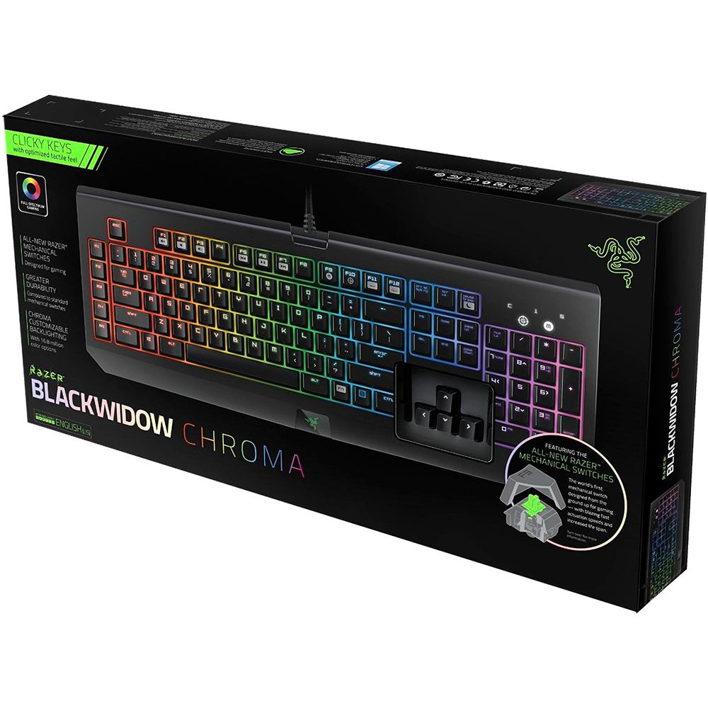 Клавиатура RAZER BlackWidow 2014 Ultimate CHROMA Edition (RZ03-01220900-R3R1) Конструкция механическая