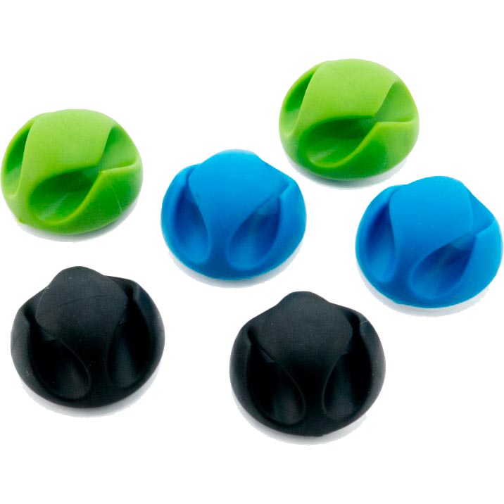 Набір органайзерів EXTRADIGITAL Cable Clips CC-929 Black/Blue/Green (KBC1694)