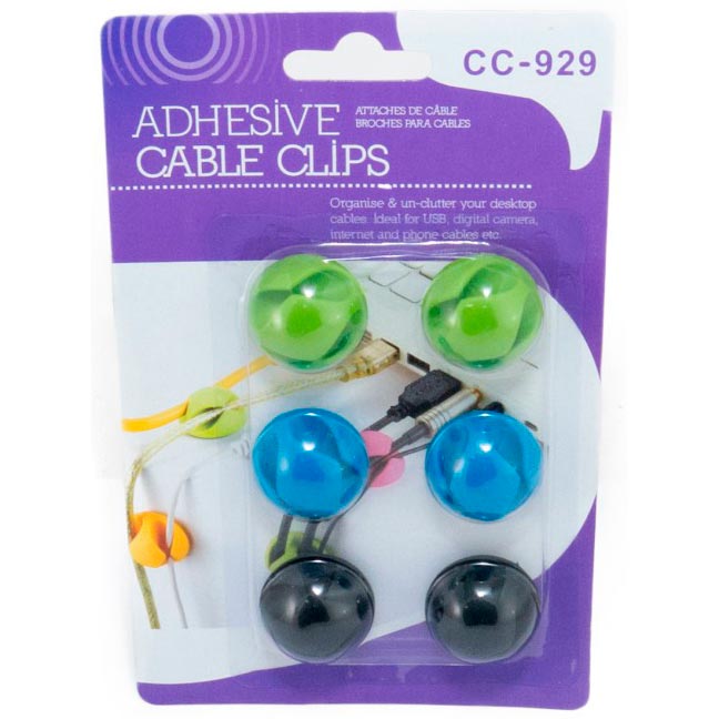 Набір органайзерів EXTRADIGITAL Cable Clips CC-929 Black/Blue/Green (KBC1694) Тип органайзер