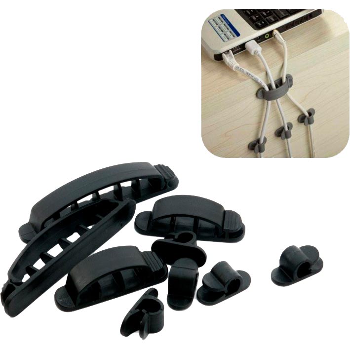 Фото Набір органайзерів EXTRADIGITAL Cable Clips CC-926 Black (KBC1711)