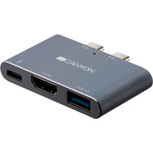 Док-станція CANYON DS-1 Thunderbolt 3 Docking Station 3-in-1 (CNS-TDS01DG)