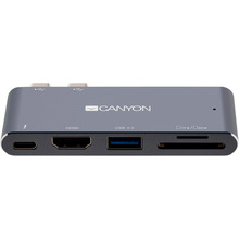 Док-станція CANYON DS-5 Thunderbolt 3 Docking Station 5-in-1 (CNS-TDS05DG)