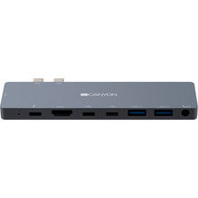 Док-станция CANYON DS-8 Thunderbolt 3 Docking Station 8-in-1 (CNS-TDS08DG)