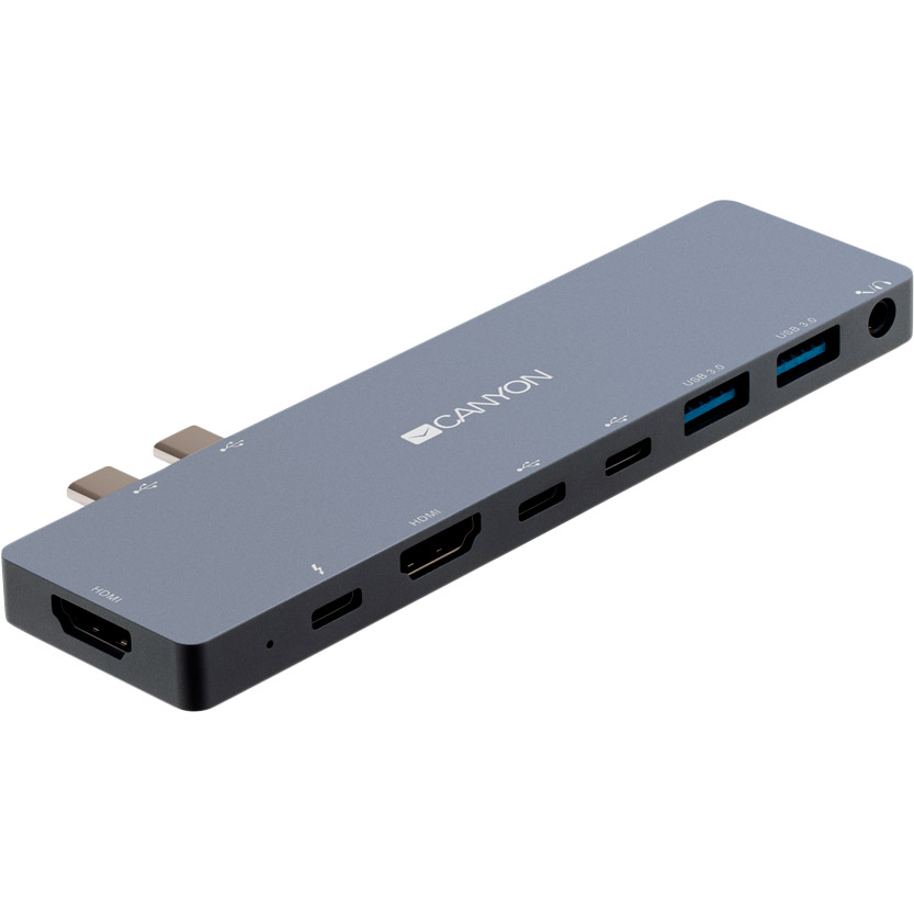 Док-станция CANYON DS-8 Thunderbolt 3 Docking Station 8-in-1 (CNS-TDS08DG) Тип док-станция