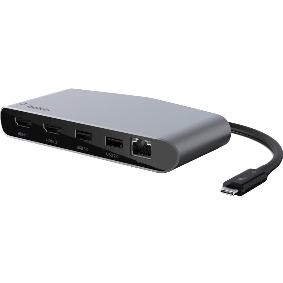 Док-станція BELKIN Thunderbolt 3 Mini Dock Grey (F4U098BT) Тип док-станція