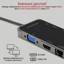 Док-станция PROMATE PrimeHub-Pro 11in1 Grey (primehub-pro.grey)