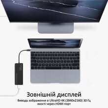 Док-станция PROMATE LinkHub-C 5in1 Grey (linkhub-c.grey)