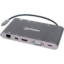 Док-станция INTRACOM Manhattan USB 3.1 Type-C 7in1 Silver (152808)