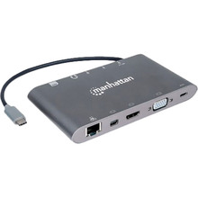 Док-станция INTRACOM Manhattan USB 3.1 Type-C 7in1 Silver (152808)