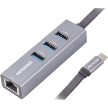 Док-станция MAXXTER Type-C - Gigabit Ethernet Grey (NECH-3P-02)