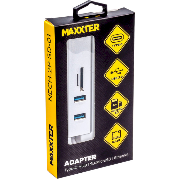 Док-станція MAXXTER USB - Gigabit Ethernet (NECH-2P-SD-01) Тип живлення пасивний