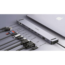 Док-станція REAL EL CQ-1000 11-in-1 Space Grey (EL123110005)