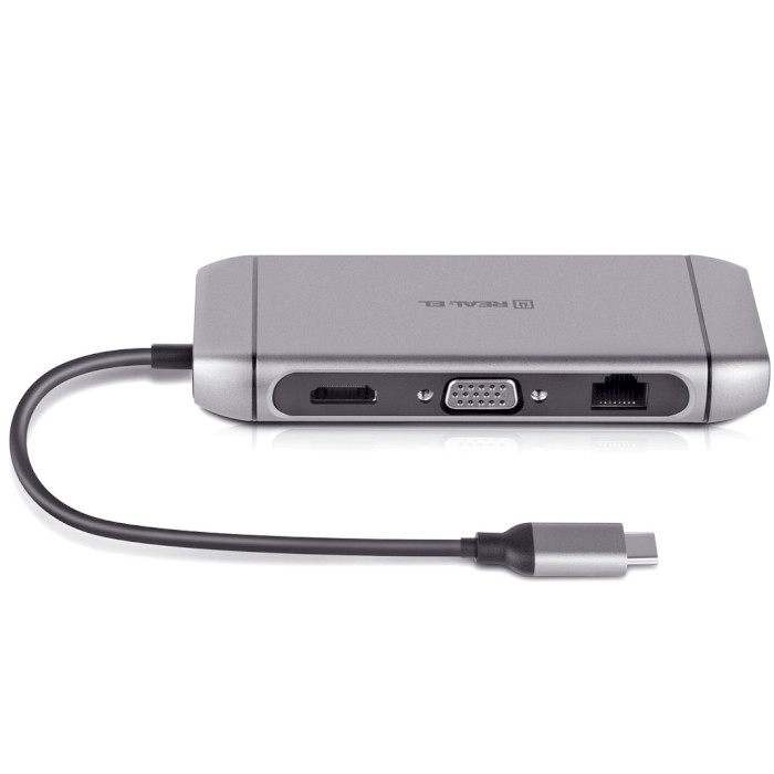 Док-станція REAL EL CQ-900 Space Grey (EL123110003) Інтерфейс підключення USB Type-C