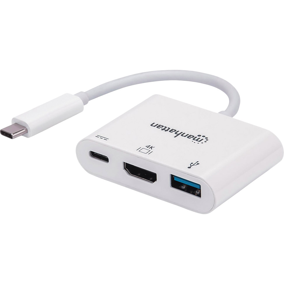 intracom USB3.1 Type-C - HDMI/USB 3.0 4-in-1 White (152945)