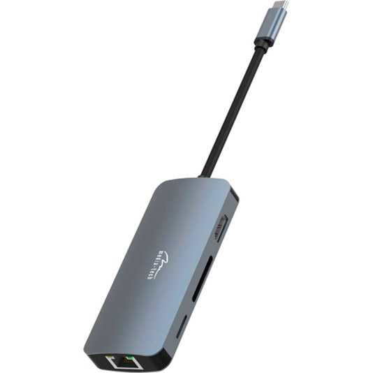 Док-станція MEDIA-TECH 8 in 1 Hub PRO Grey (MT5044) Інтерфейс підключення USB Type-C