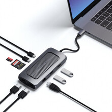 Док-станція SATECHI Aluminum Multi-Port MX Adapter Space Gray (ST-UCMXAM)