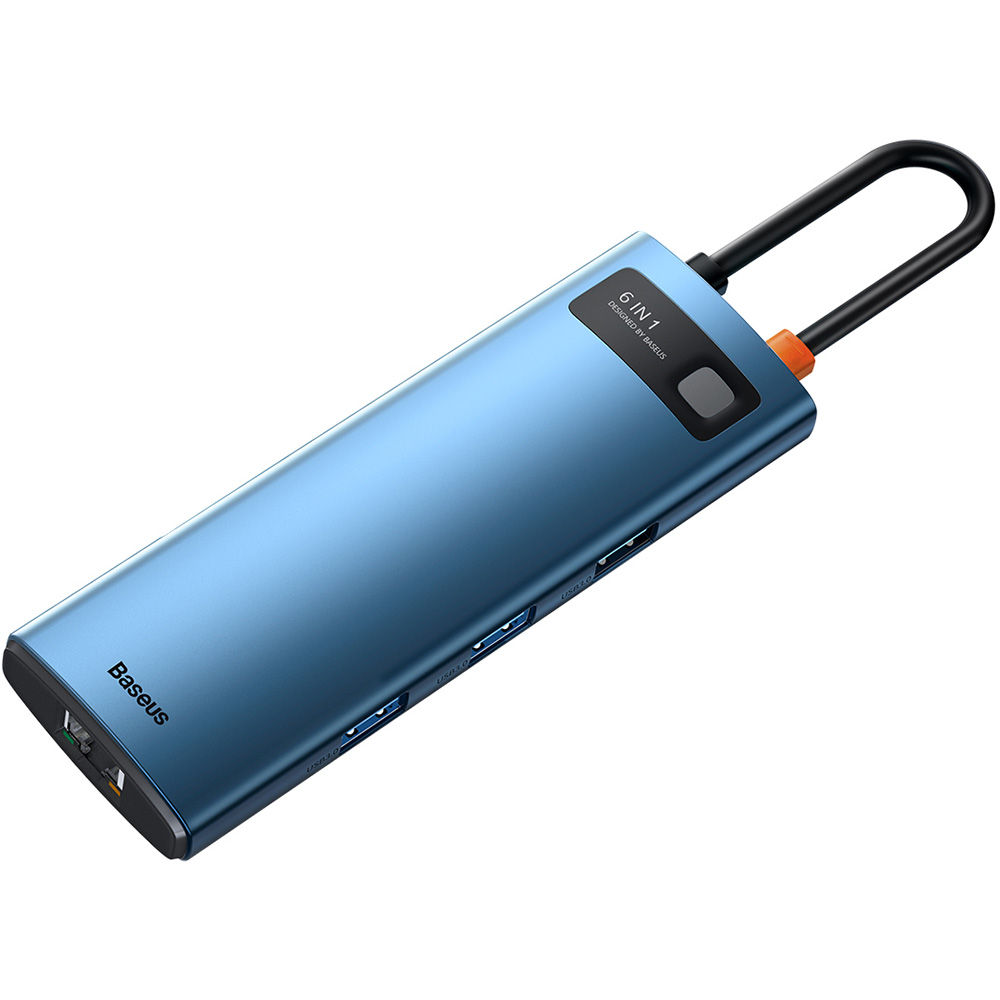 Док-станция BASEUS Metal Gleam Series 6 in1 Blue (WKWG000003) Интерфейс подключения USB Type-C