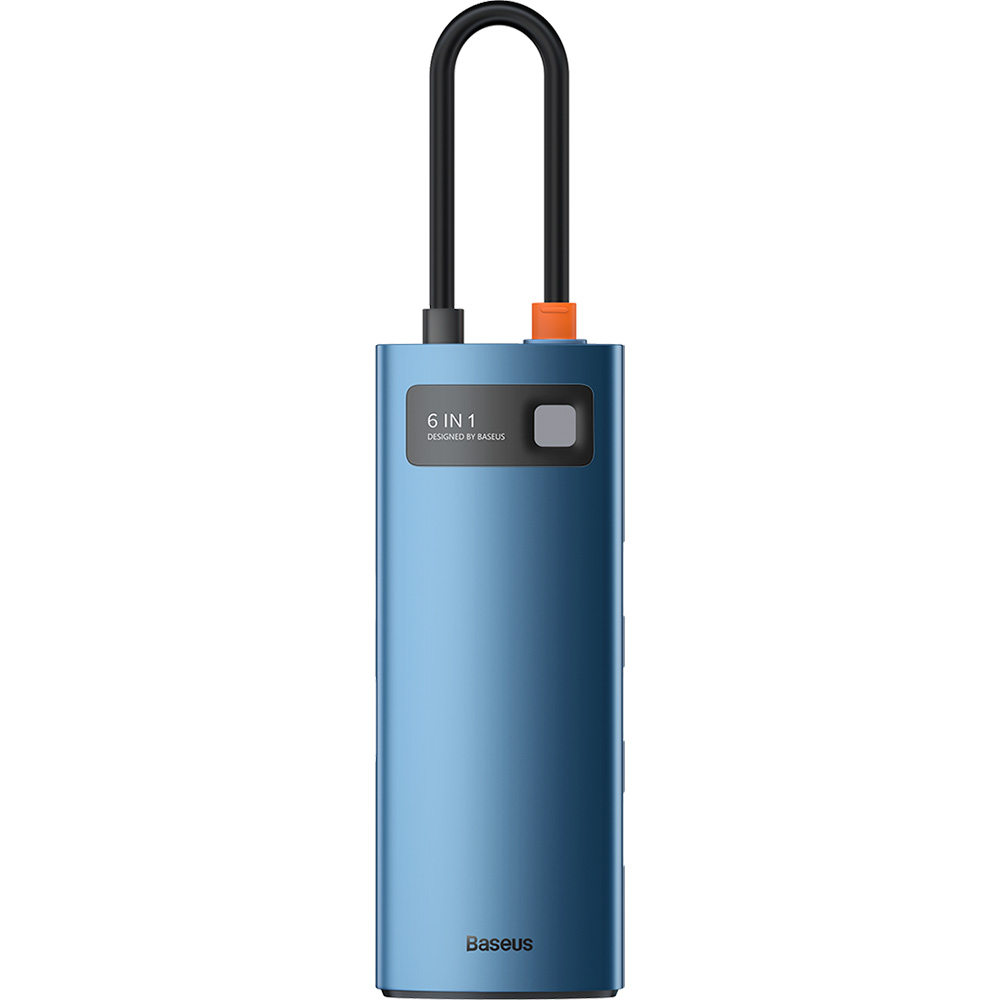 Док-станция BASEUS Metal Gleam Series 6 in1 Blue (WKWG000003)