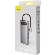 Док-станция BASEUS Metal Gleam Series 9in1 Grey (CAHUB-CU0G)