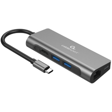 Док-станция CABLEXPERT USB-C 5-в-1 Gray (A-CM-COMBO5-01)