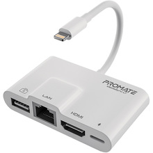 Док-станція PROMATE MediaSync-LT USB 3.0 OTG/RJ45/HDMI (mediasync-lt.white)